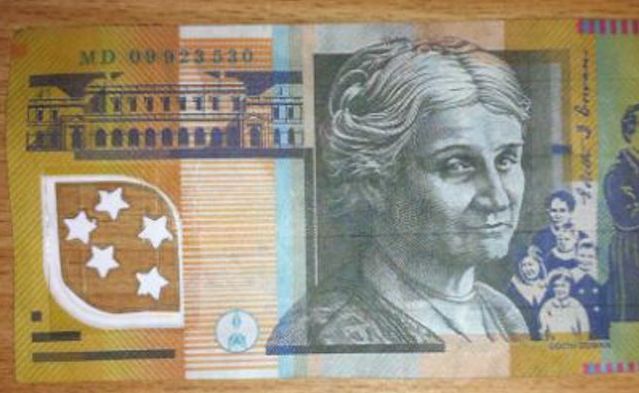 The counterfeit $50 note that was passed at Hoffie's Corner Store.